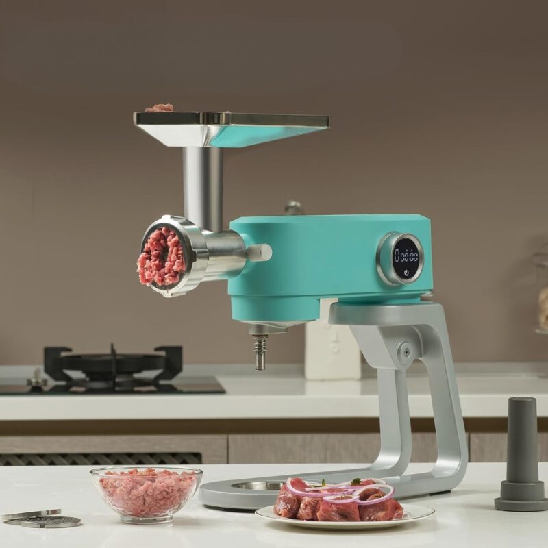 Kraftsman Robot Pâtissier 5L – 800W – 8 Vitesses – Batteur, Crochet, Fouet – Affichage Digital – Métal Bleu – Image 2
